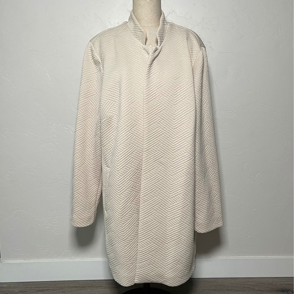 Chico's Jackets & Blazers - Chico's Women's Open Front Jacket Career Office‎ Spring Size 4 (20/22) Cream
